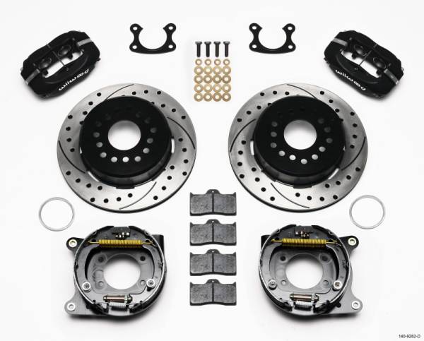 Wilwood - Wilwood 140-9282-D Wilwood Forged Dynalite P/S Park Brake Kit Drilled Small Ford 2.50in Offset