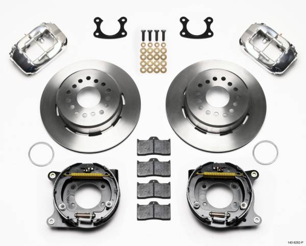Wilwood - Wilwood 140-9282-P Wilwood Forged Dynalite P/S Park Brake Kit Polish Small Ford 2.50in Offset