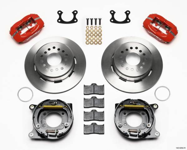 Wilwood - Wilwood 140-9282-R Wilwood Forged Dynalite P/S Park Brake Kit Red Small Ford 2.50in Offset