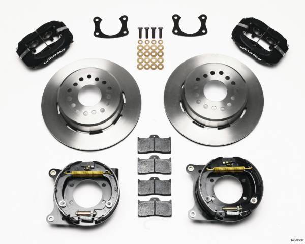 Wilwood - Wilwood 140-9560 Wilwood Forged Dynalite P/S Park Brake Kit New Big Ford 2.50in offset Staggered Shock