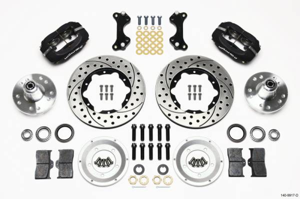 Wilwood - Wilwood 140-9917-D Wilwood Forged Dynalite Front Kit 11.00in Drilled WWE ProSpindle