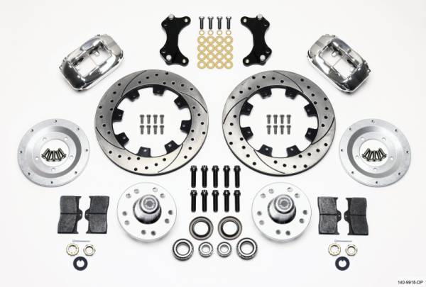Wilwood - Wilwood 140-9918-DP Wilwood Forged Dynalite Front Kit 12.19in Drilled-Polished WWE ProSpindle