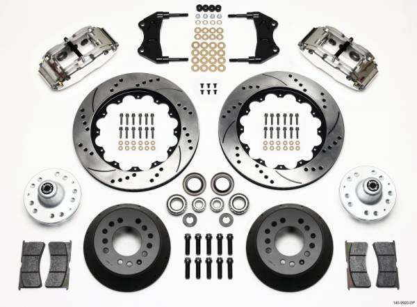 Wilwood - Wilwood 140-9920-DP Wilwood Narrow Superlite 6R Front Hub Kit 14.00in Drill Pol WWE ProSpindle