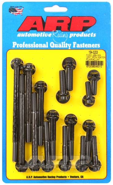 ARP - ARP 154-3203 ARP Ford 289-302 12pt Iron Water Pump and Front Cover Bolt Kit