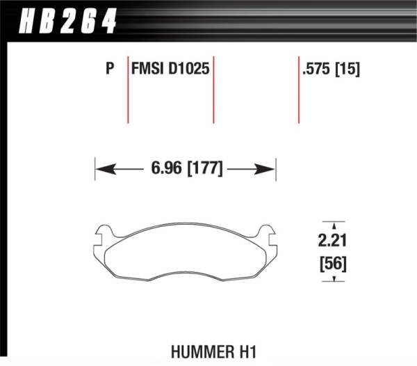Hawk Performance - Hawk Performance kHB264P.575 Hawk Super Duty Street Brake Pads