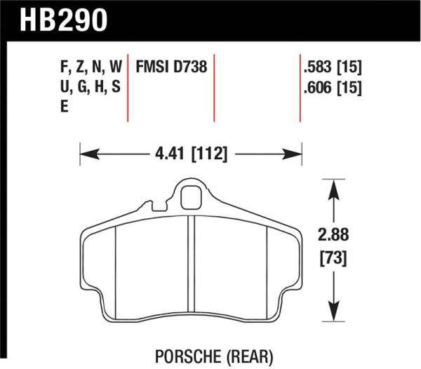 Hawk Performance - Hawk Performance kHB290N.583 Hawk HP+ Street Brake Pads