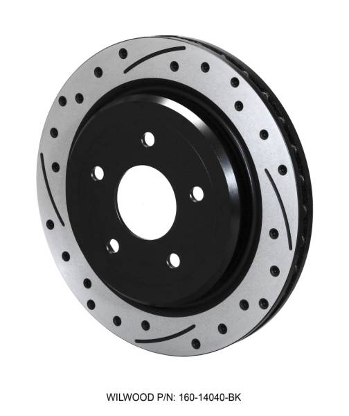 Wilwood - Wilwood 160-14040-BK Wilwood Rotor-Rear-SRP-C5/C6 Vette-RH-BLK 12.00 x 1.03 - 5 x 4.75in