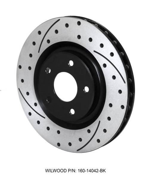 Wilwood - Wilwood 160-14042-BK Wilwood Rotor-Front-SRP-C5/C6 Vette R/H-BLK 12.80 x 1.25 - 5 x 4.75