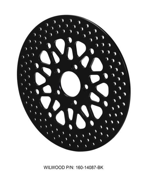 Wilwood - Wilwood 160-14087-BK Wilwood Rotor-Rear-H-D Motorcycle 2008-Up Black Finish 11.80 x .276 - 5 on 3.25in