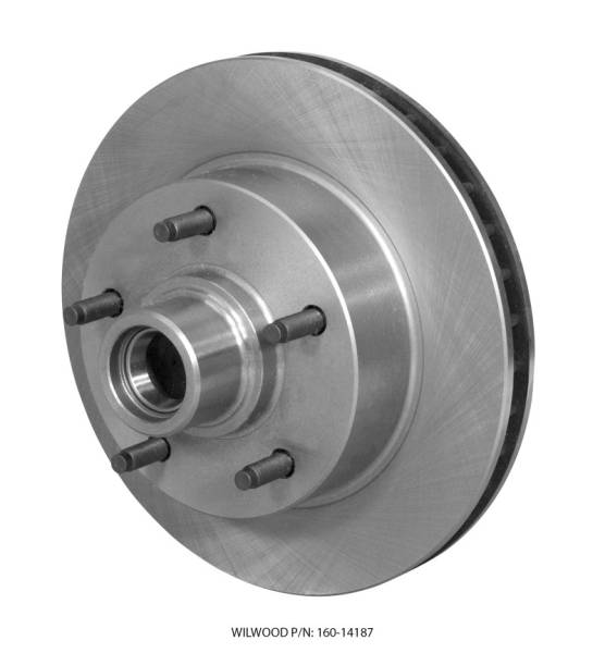 Wilwood - Wilwood 160-14187 Wilwood Rotor-Vented w/ Hub & Studs 11.72. x 1.19 - 5 on 5.50in Ford F100