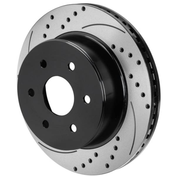 Wilwood - Wilwood 160-16194-BK Wilwood Rotor-2.22in Offset-SRP-BLK-Drill-RH - 6 Lug