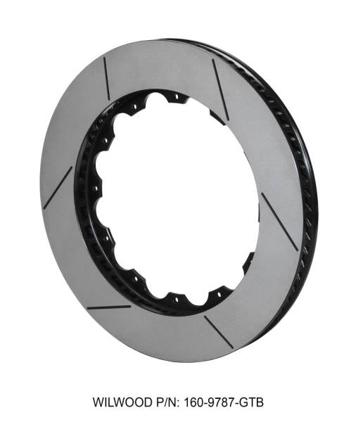 Wilwood - Wilwood 160-9787-GTB Wilwood Rotor-SV-GT 72 SPC-37 -RH-BLK 14.25 x 1.25 - 12 on 9.19in