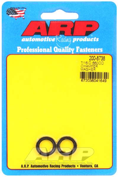 ARP - ARP 200-8738 ARP 8740 Chrome Moly 7/16in x .660 x .120 Black Chamfer Washer - 2 Pack