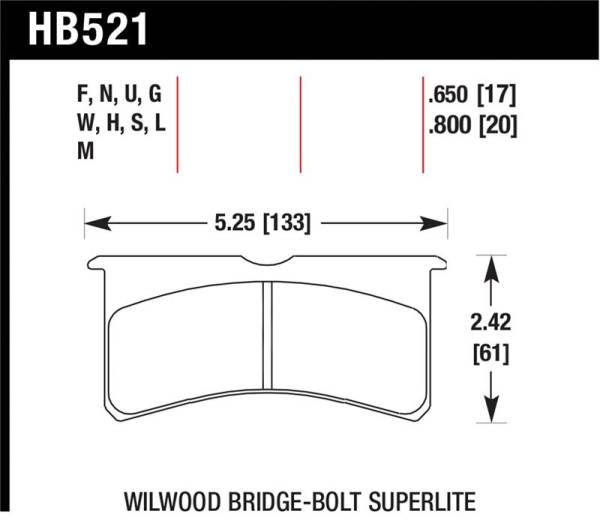 Hawk Performance - Hawk Performance kHB521N.650 Hawk HP+ Street Brake Pads