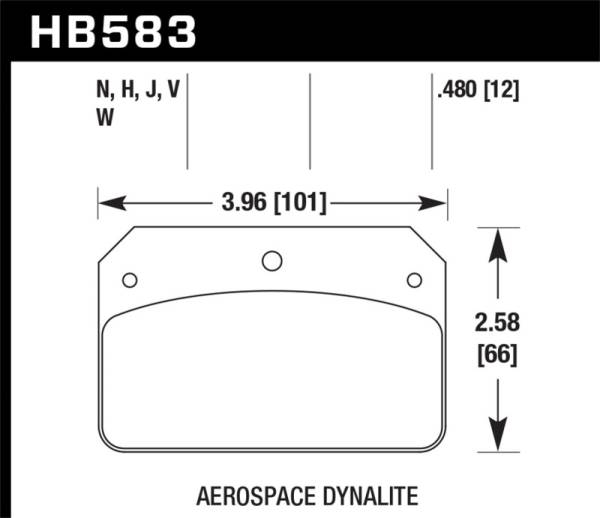 Hawk Performance - Hawk Performance kHB583F.480 Hawk Ferro-Carbon Black Powder Coat HPS Street Brake Pads - 12mm Pad Thickness