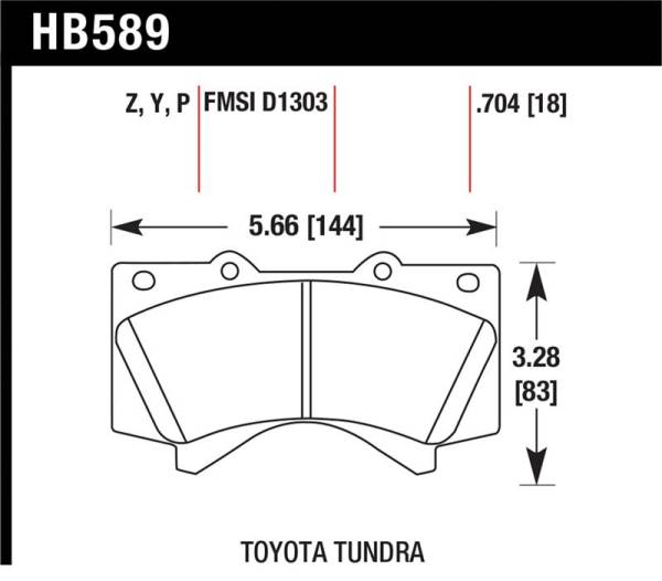 Hawk Performance - Hawk Performance kHB589Y.704 Hawk LTS Street Brake Pads