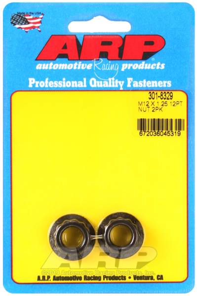 ARP - ARP 301-8329 ARP M12 x 1.25 16mm socket 12pt Nut Kit (Pack of 2)