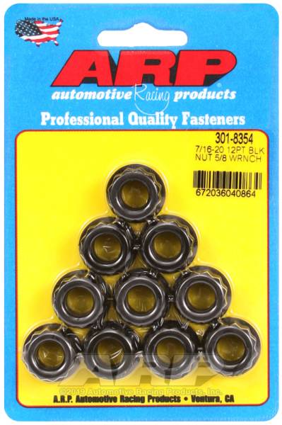 ARP - ARP 301-8354 ARP 7/16-20 5/8 Socket 12 pt Nut Kit
