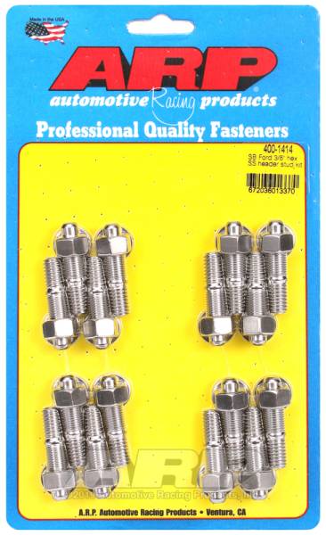 ARP - ARP 400-1414 ARP SB Ford 3/8 Hex SS Header Stud Kit