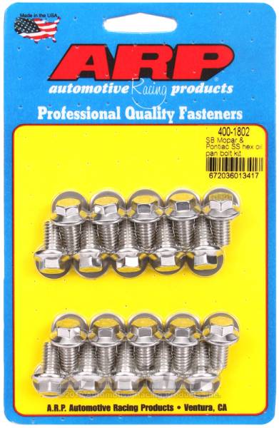 ARP - ARP 400-1802 ARP SB Mopar and Pontiac SS Hex Oil Pan Bolt Kit