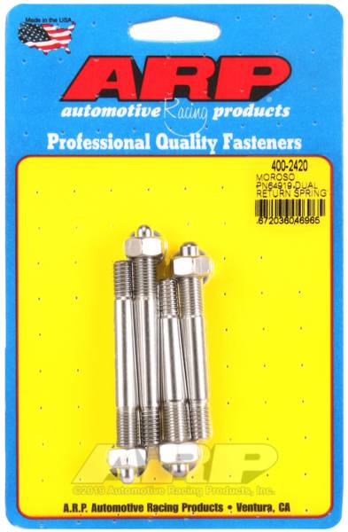 ARP - ARP 400-2420 ARP Moroso 64919 Dual Return Spring w/ 1in Spacer Plate SS Carb Stud Kit