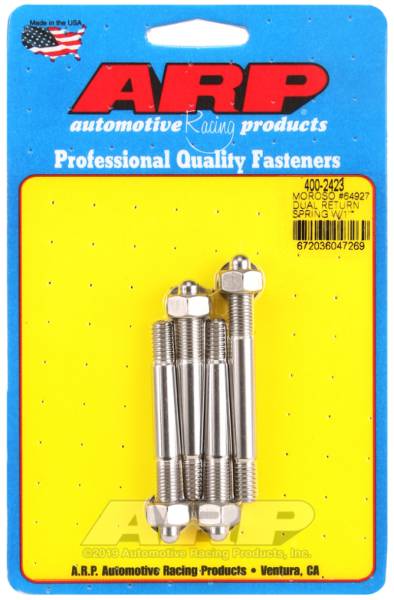 ARP - ARP 400-2423 ARP Moroso 64927 Dual Return Spring w/ 1in Spacer Plate SS Carb Stud Kit