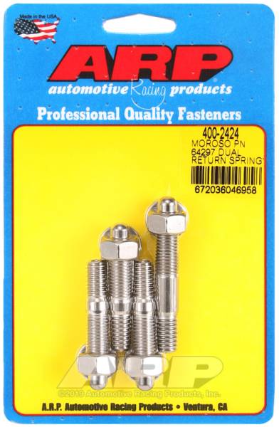 ARP - ARP 400-2424 ARP Moroso 64927 Dual Return Spring no Spacer Plate SS Carb Stud Kit