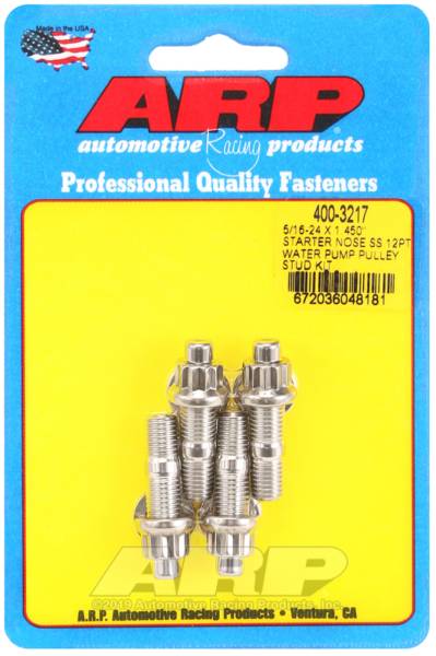 ARP - ARP 400-3217 ARP 5/16-24 x 1.450 Starter Nose SS 12Pt Water Pump Pulley Stud Kit