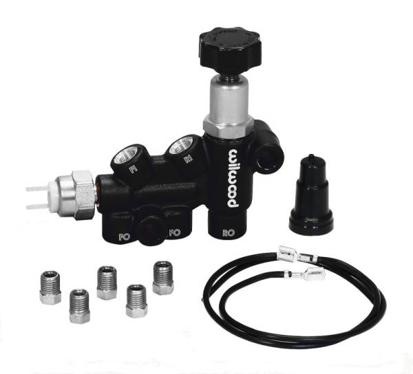 Wilwood - Wilwood 260-11179 Wilwood Proportioning Valve - Knob Adjust 3/8-24 IF Combo w/ switch