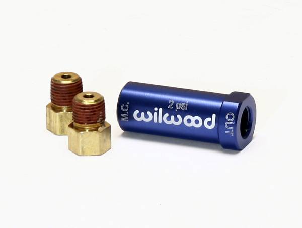 Wilwood - Wilwood 260-13783 Wilwood Residual Pressure Valve - New Style w/ Fittings - 2# / Blue