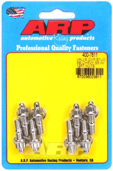 ARP - ARP 400-7611 ARP SB Chevy Stamped Steel Covers SS 12 pt Valve Cover Stud Kit