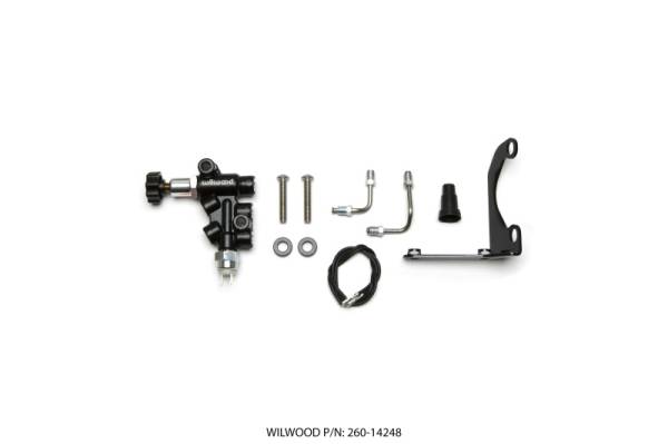 Wilwood - Wilwood 260-14248 Wilwood Tandem Remote Master Cylinder Mounting Bracket L/H Kit w/ Prop Valve