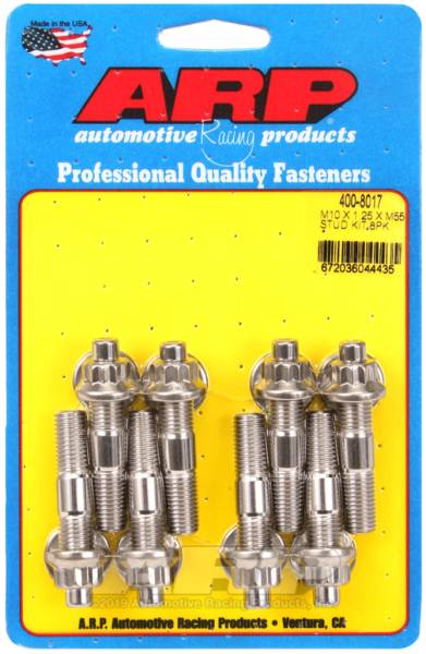 ARP - ARP 400-8017 ARP Sport Compact M10 x 1.25 x 55mm Stainless Accessory Studs (8 pack)