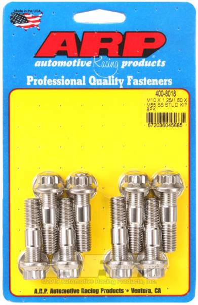 ARP - ARP 400-8018 ARP M10 x 1.25/1.50 x 48mm Broached Stud Kit