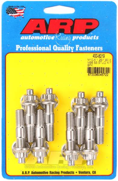ARP - ARP 400-8019 ARP M10 X 1.25/1.50 X M55 Stainless Steel Accessory Studs (8 pack)