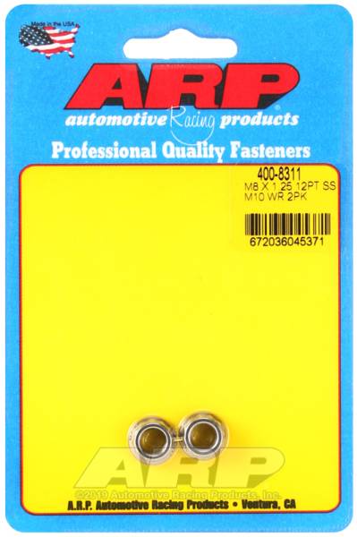 ARP - ARP 400-8311 ARP M8 x 1.25 M10 WR 12pt Stainless Steel Nut Kit