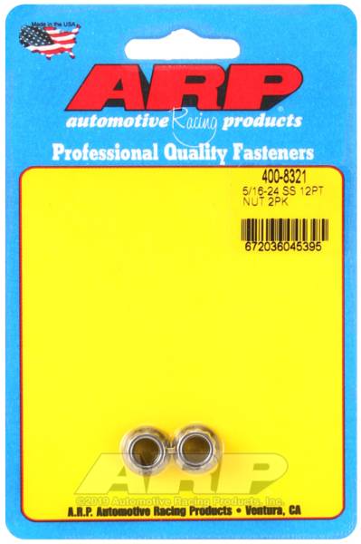 ARP - ARP 400-8321 ARP 5/16 x 24 SS 12pt Nut Kit