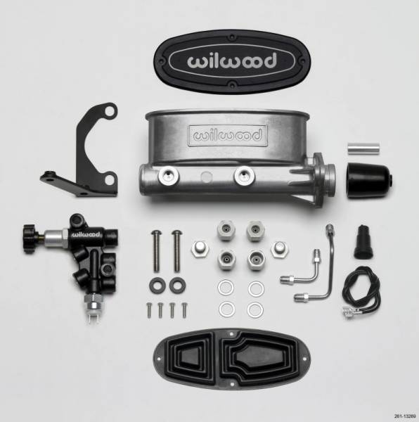 Wilwood - Wilwood 261-13269 Wilwood HV Tandem M/C Kit w L/H Bracket & Prop Valve - 1in Bore