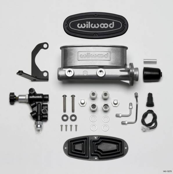 Wilwood - Wilwood 261-13270 Wilwood HV Tandem M/C Kit w L/H Bracket & Prop Valve - 1 1/8in Bore