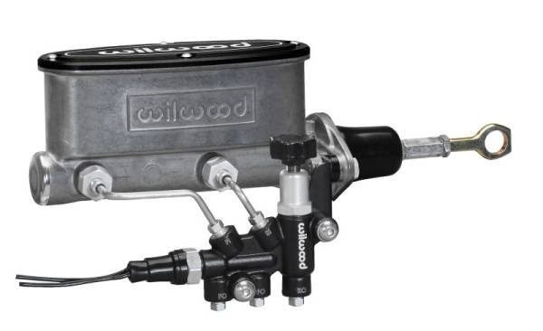 Wilwood - Wilwood 261-13272 Wilwood HV Tandem M/C Kit w L/H Bracket & Prop Valve - 7/8in Bore-W/Pushrod - Early Mustang