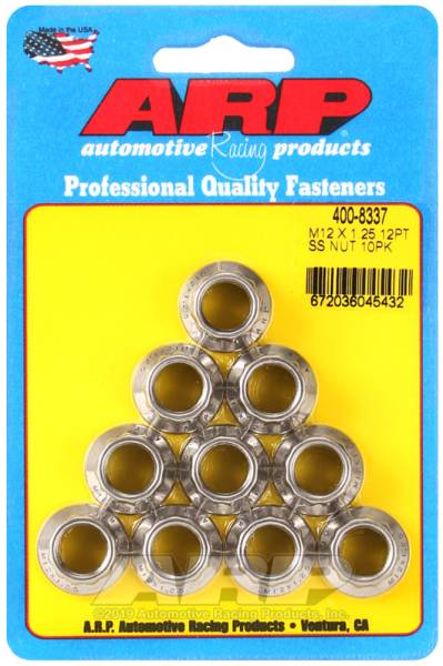ARP - ARP 400-8337 ARP M12 x 1.25 M14 WR 12pt Nut Kit - 10 Pack