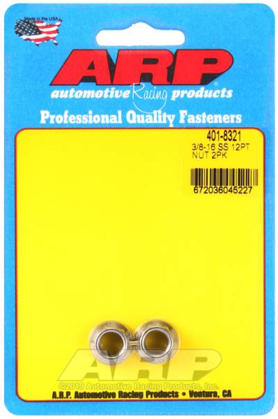 ARP - ARP 401-8321 ARP 3/8-16 SS 12pt Nut Kit
