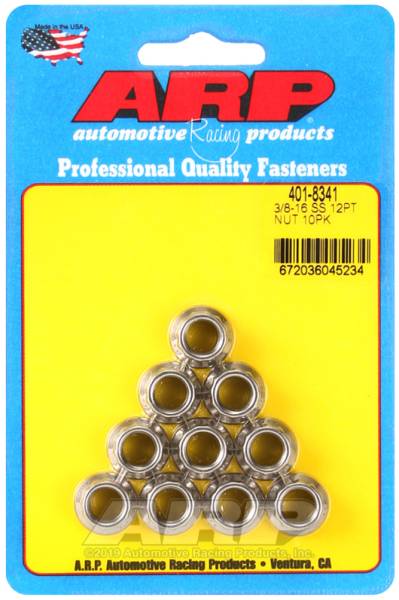 ARP - ARP 401-8341 ARP 3/8-16 12PT SS - 10 PK