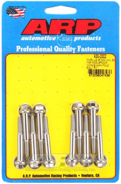 ARP - ARP 430-2002 ARP Chevy LS 45Mm UHL Hex Edelbrock Intake Manifold Bolt Kit