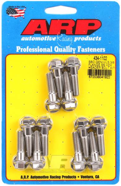 ARP - ARP 434-1102 ARP Header Stud Kit SS 6pt SBC/GenIII 3/8 Flange