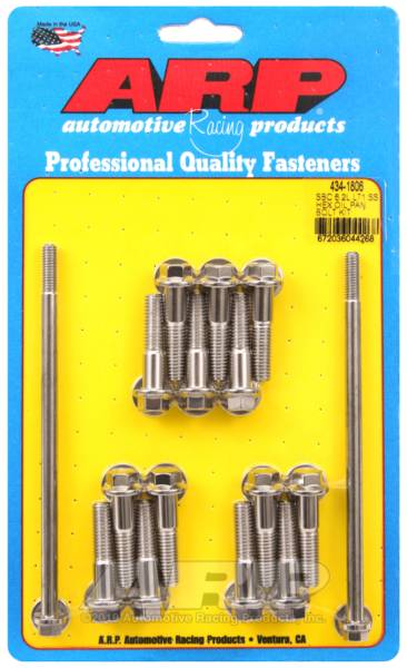 ARP - ARP 434-1806 ARP Chevy LT1 6.2L Oil Pan Hex Stainless Steel Bolt Kit