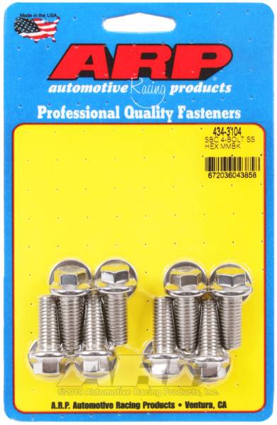 ARP - ARP 434-3104 ARP SB Chevy 4-Bolt SS Hex Motor Mount Bolt Kit