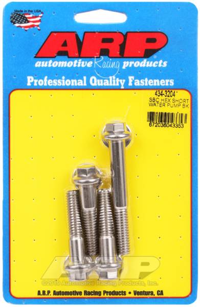 ARP - ARP 434-3204 ARP SB Chevy Hex Short Water Pump Bolt Kit