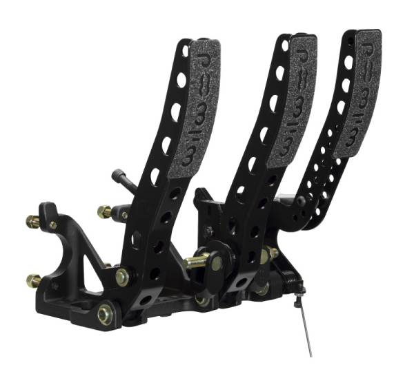 Wilwood - Wilwood 340-12411 Wilwood Pedal Assembly Floor Mount-Brake Clutch & Throttle w/ Throttle Linkage