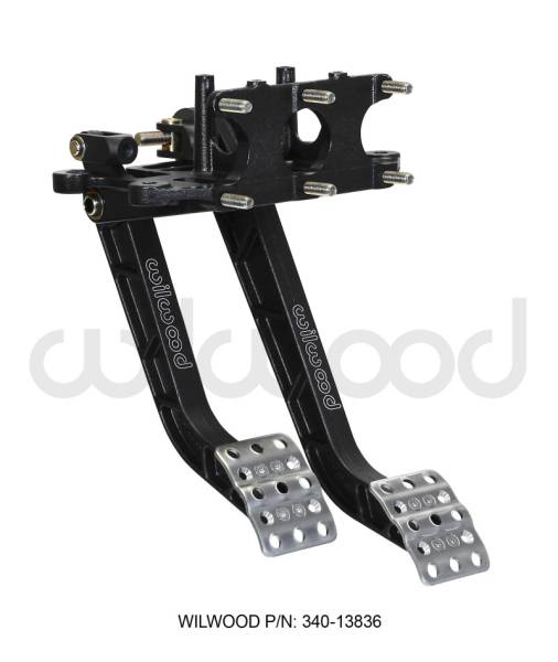 Wilwood - Wilwood 340-13836 Wilwood Adjustable Dual Pedal - Brake / Clutch - Rev. Swing Mount -6.25:1 Brake 5.1:1 Clutch